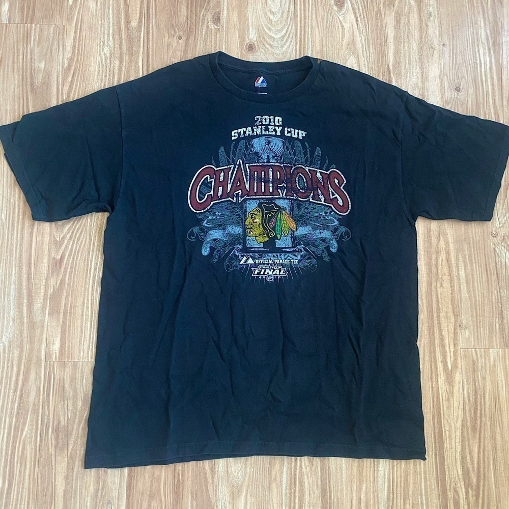 Majestic Chicago Blackhawks 2010 Stanley Cup Champions T-Shirt